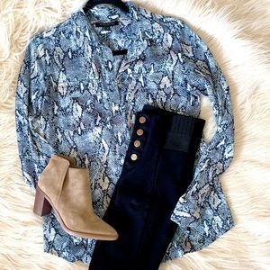 BR blue snakeskin Dillon shirt